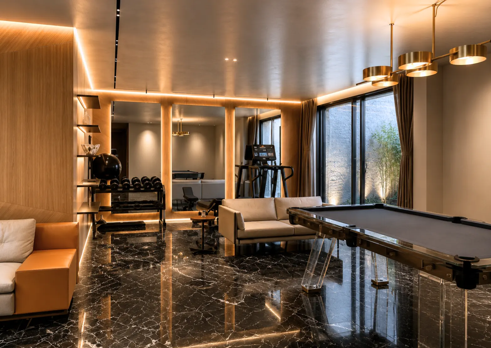 Salle de jeux et de sport · Maison Cuivre