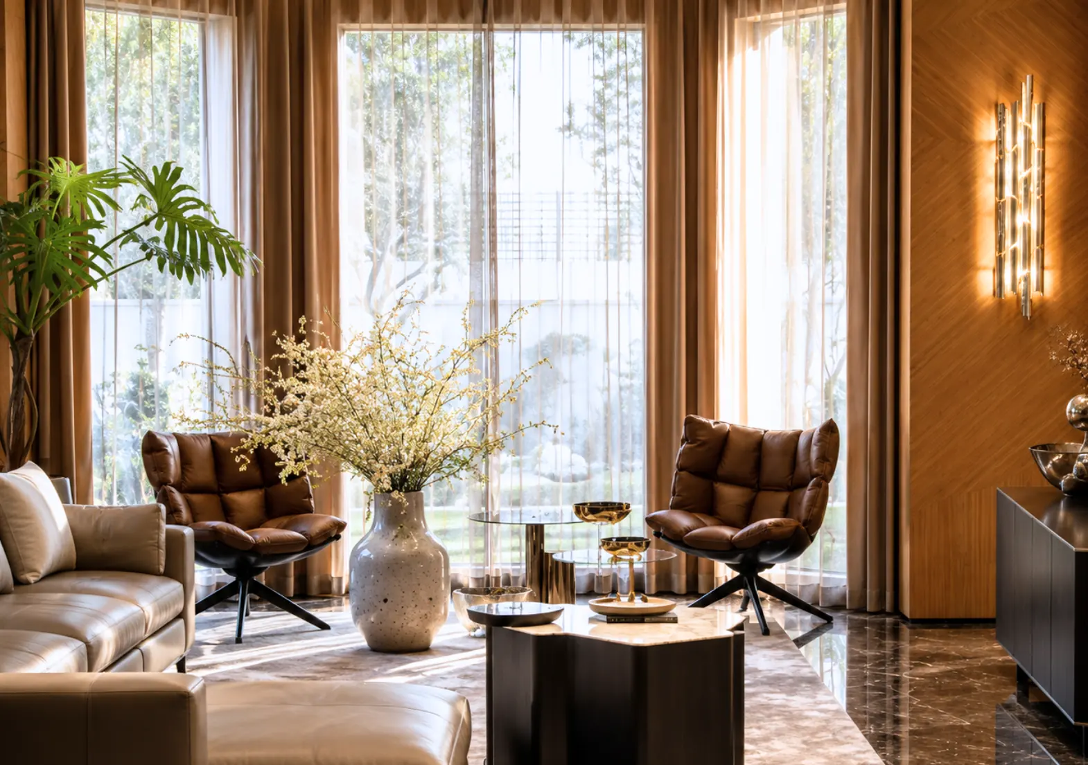 Salon, côté jardin · Maison Cuivre